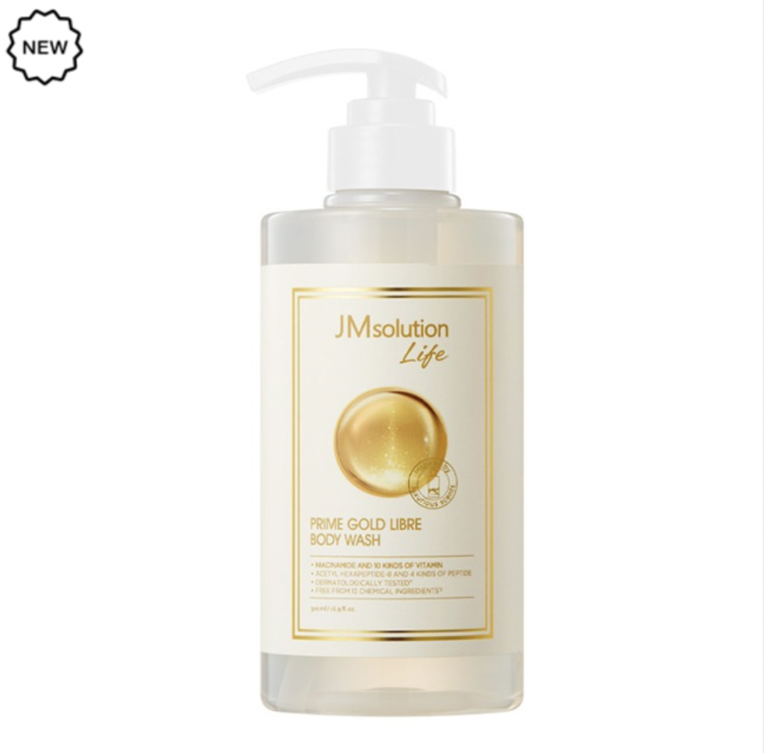 Нежный парфюмированный гель для душа с золотом JMsolution Life Prime Gold Libre Body Wash 500ml