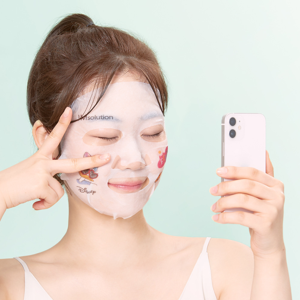 Тканевая маска с иерихонской розой и пантенолом JM solution Disney collection Selfie Barrier Rose Of Jericho Mask 30ml — изображение 3