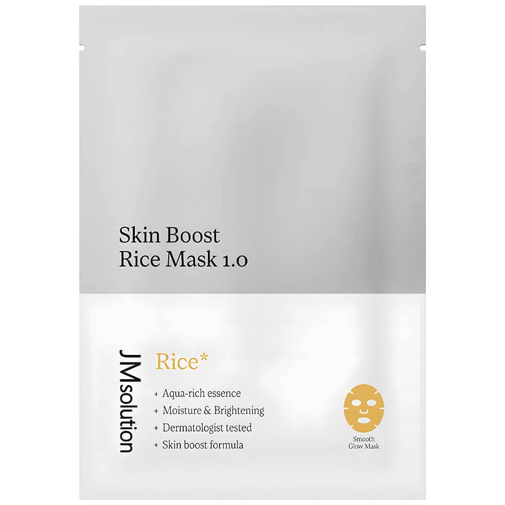 Тканевая маска-бустер с гидролатом риса JMsolution Skin Boost Rice Mask 1.0