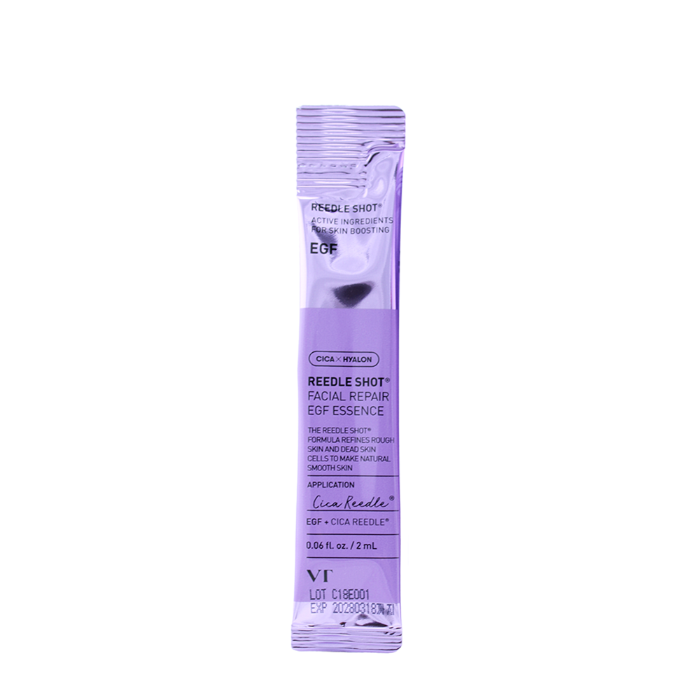 Эссенция восстанавливающая для лица с комплексом EGF и спикулами VT Cosmetics REEDLE SHOT FACIAL REPAIR EGF ESSENCE (миниатюра), саше 2 мл