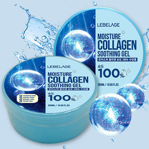 Увлажняющий успокаивающий гель с коллагеном Lebelage Moisture Collagen 100% Soothing Gel 300 мл — изображение 2