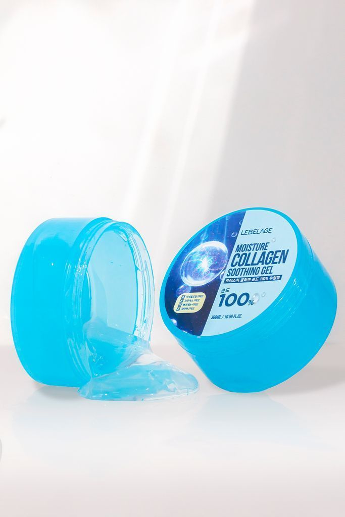 Увлажняющий успокаивающий гель с коллагеном Lebelage Moisture Collagen 100% Soothing Gel 300 мл — изображение 3