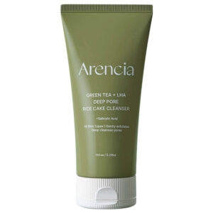 Очищающая пенка с кислотами Arencia Green Tea + LHA Deep Pore Rice Cake Cleanser 150ml