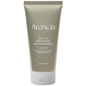Пенка с кислотами от чёрных точек Arencia Rice + LHA Pore Control Rice Cake Cleanser 150g