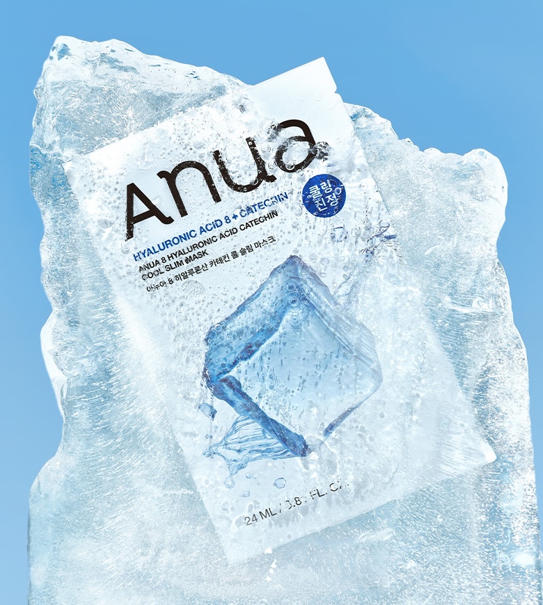Успокаивающая маска с охлаждающим эффектом Anua 8 Hyaluronic Acid Catechin Cool Slim Mask — изображение 3