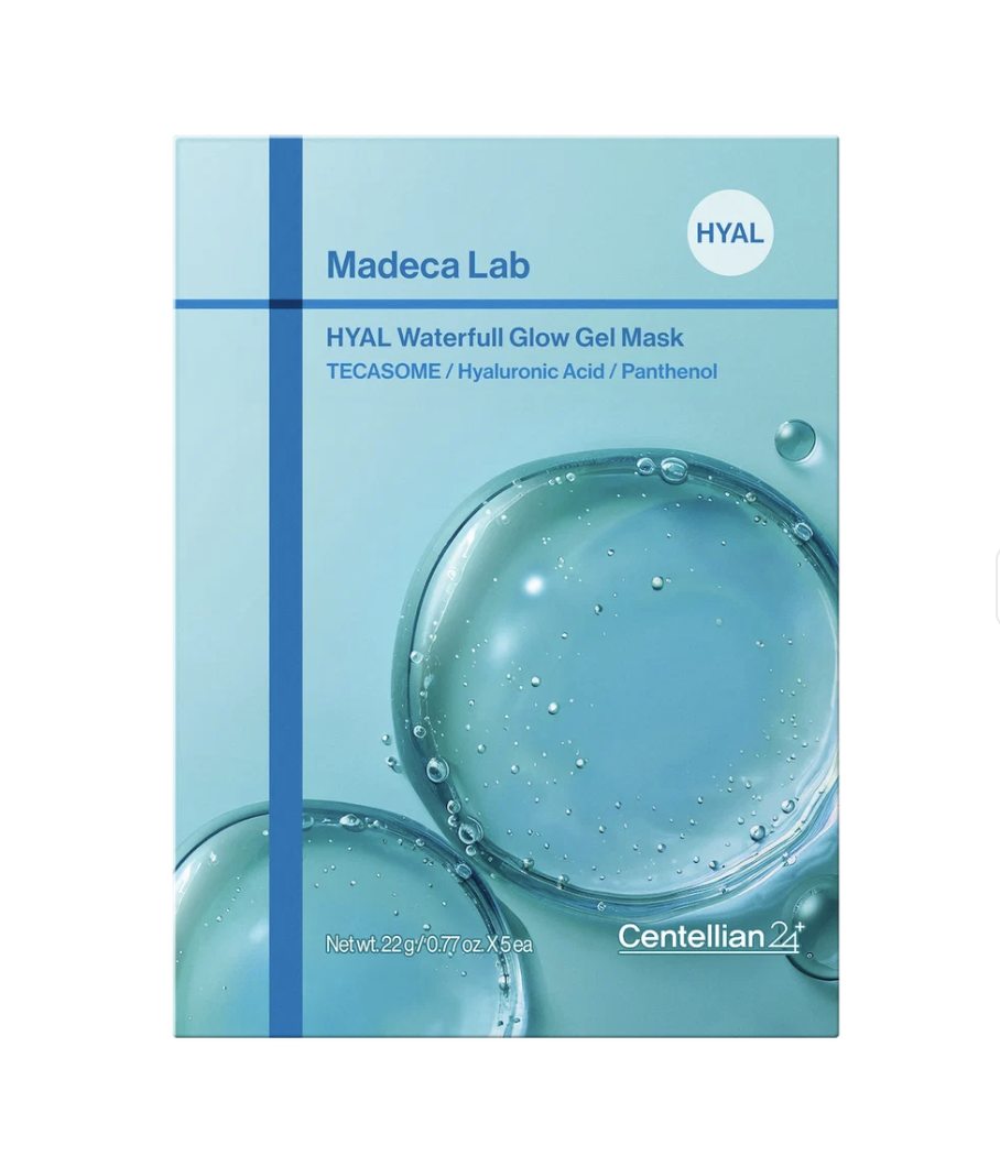 Увлажняющая гидрогелевая маска для лица с гиалуроновой кислотой Centellian24 Madeca Lab Hyal Waterfull Glow Gel Mask