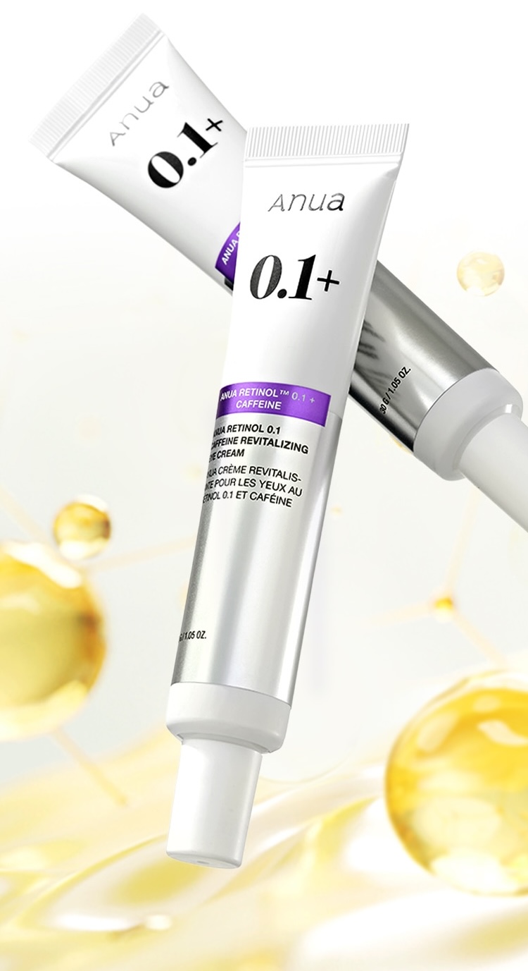 Восстанавливающий крем для глаз с ретинолом и кофеином Anua Retinol 0.1 Caffeine Revitalizing Eye Cream 30g — изображение 5