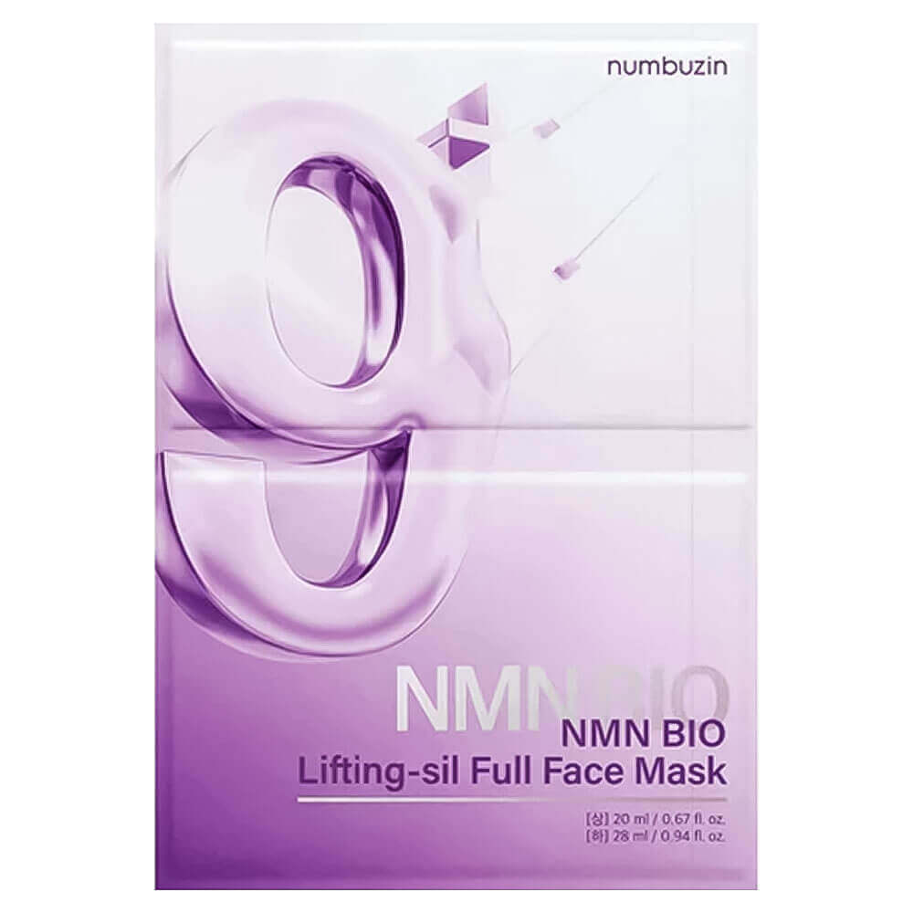 Тканевая 3D-маска для подтяжки лица numbuzin No.9 NAD+ Bio Lifting Full Cover Facial Mask